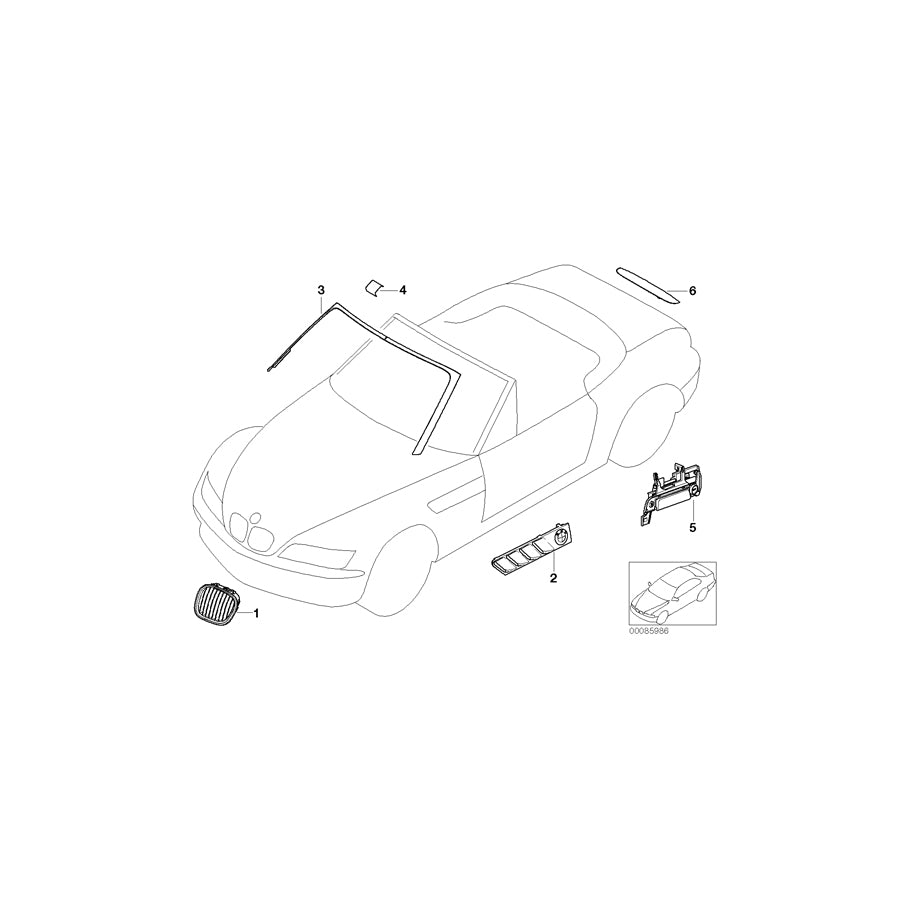 Genuine BMW 51218401630 E36 Catch With Key Code Right CHROM (Inc. Z3 2.8, Z3 3.0i & Z3 M) | ML Performance US Car Parts