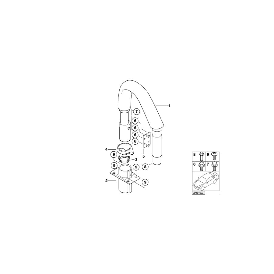 Genuine BMW 54618259478 E52 Covering Inner Right (Inc. ALPINA V8 & Z8) | ML Performance US Car Parts