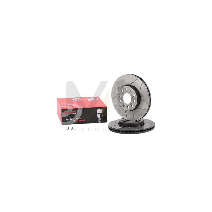 BREMBO MAX LINE 09.9145.75 Brake Disc Internally Vented, Slotted, Coated, with bolts/screws | ML Performance Car Parts