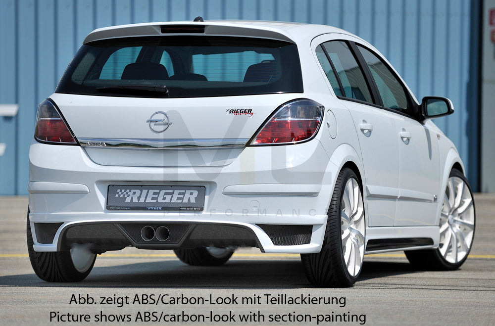 Rieger 00051266 Opel Astra H Rear Diffuser 2 | ML Performance UK Car Parts