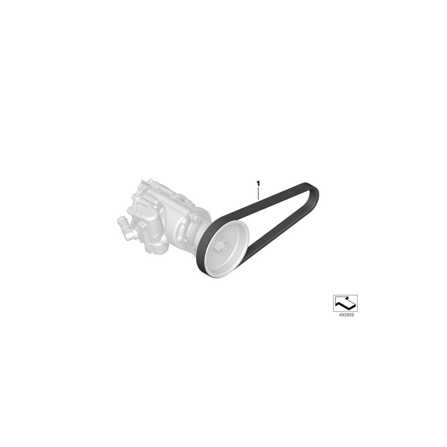 Genuine BMW 11418423096 Ribbed V-Belt SERVOPUMPE (Inc. M6 GT3) | ML Performance US Car Parts