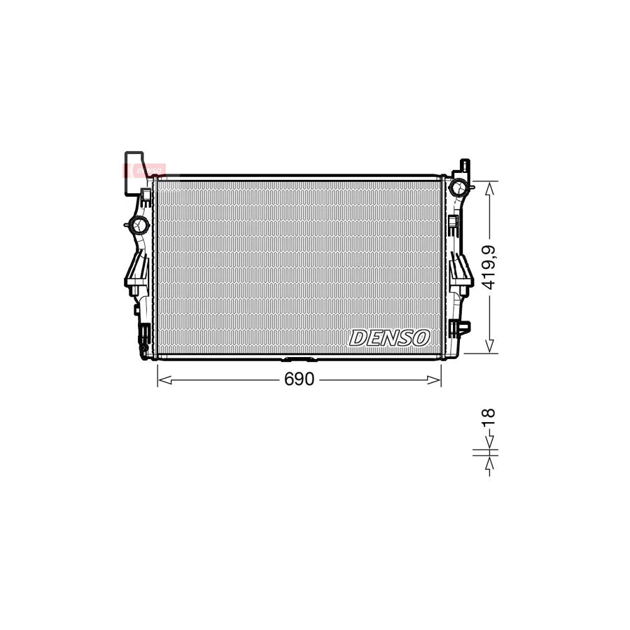 DENSO DRM17114 Engine Radiator Suitable for Mercedes-Benz Vito