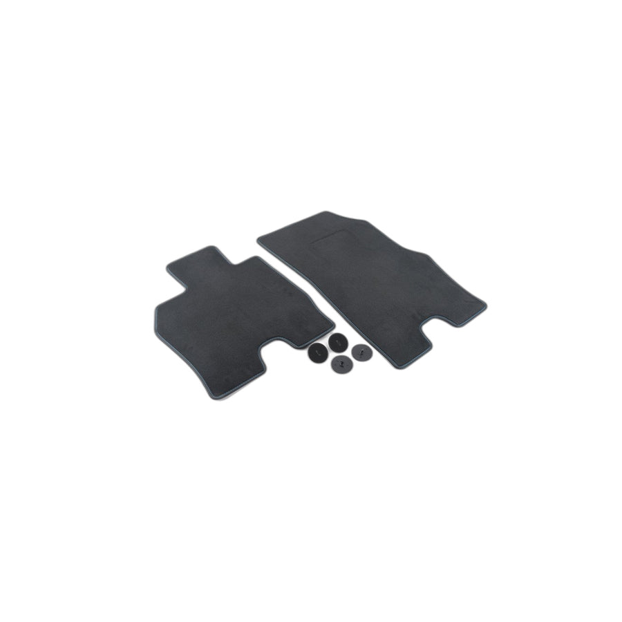 Genuine BMW 51477408649 Set Of Floor Mats,Velours,Leather Framed BLAU (Inc. i8) | ML Performance US Car Parts