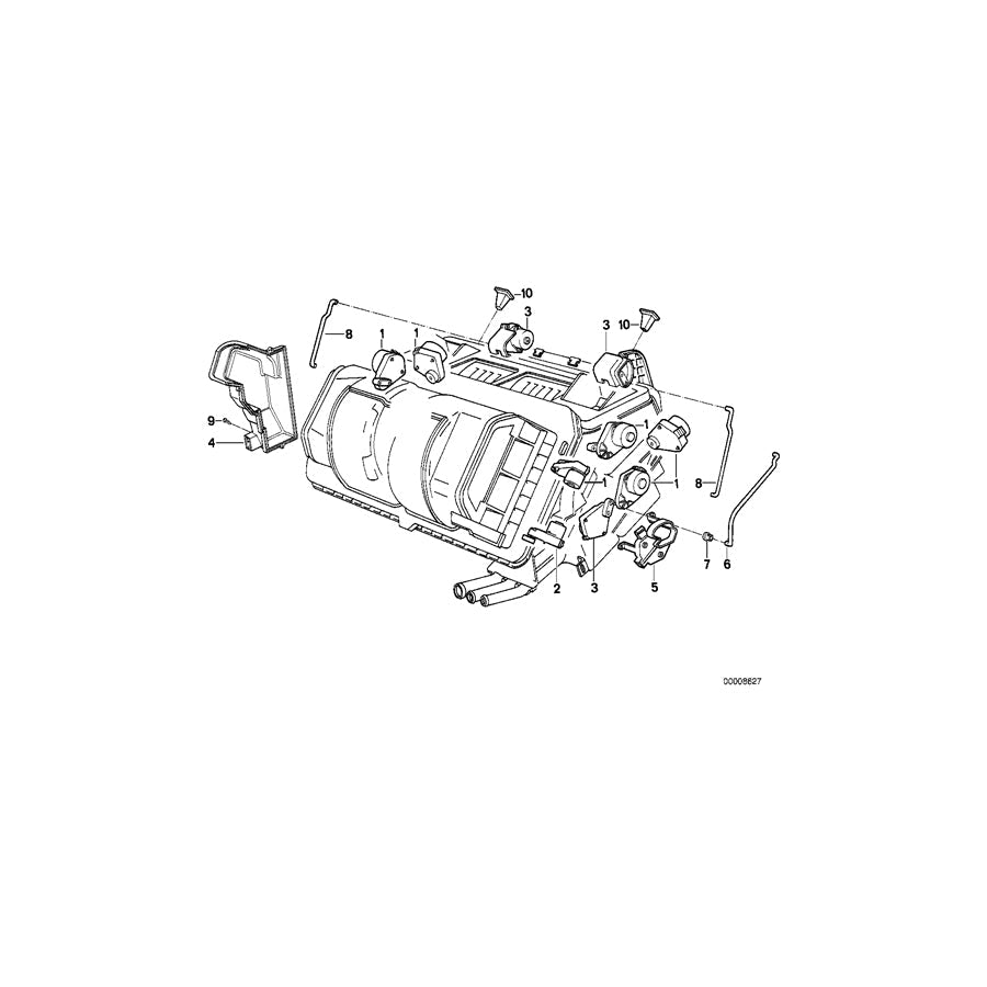 Genuine BMW 64111390834 E34 E32 Evaporator Cover (Inc. 518i, 735i & 730iL) | ML Performance US Car Parts