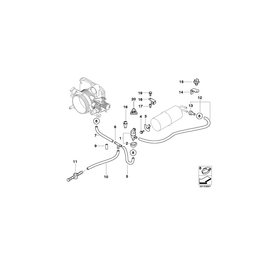 Genuine BMW 13901707839 E39 Hose (Inc. 540iP, 540i & 535i) | ML Performance US Car Parts