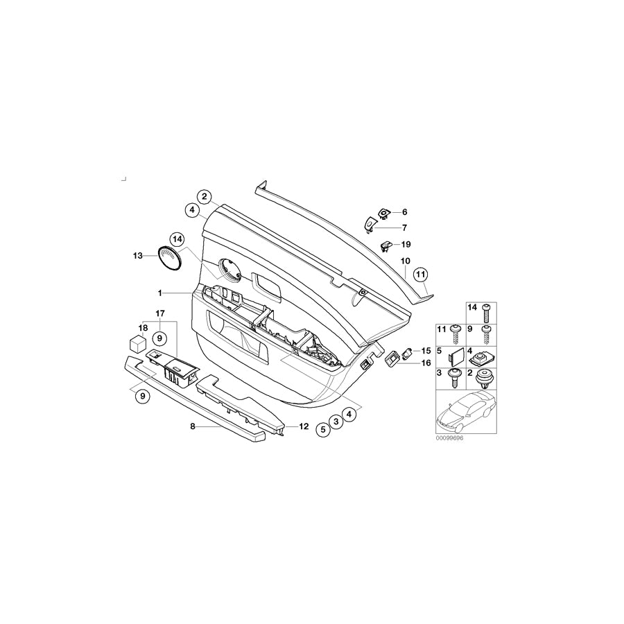 Genuine BMW 51427024585 E65 E66 E67 Cover Loudspeaker SCHWARZ (Inc. 745i, 740d & 735Li) | ML Performance US