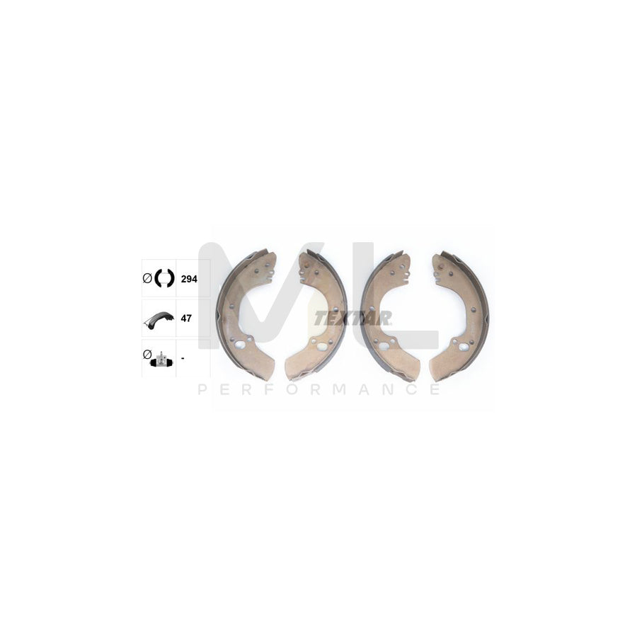 TEXTAR 91063400 Brake Shoe Set without handbrake lever | ML Performance Car Parts