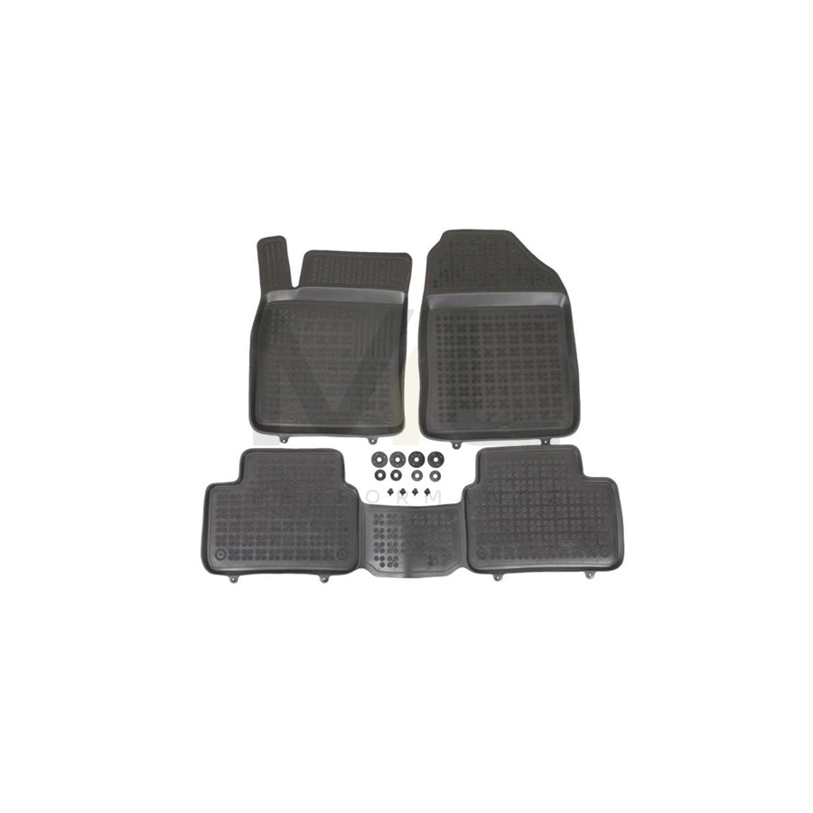 REZAW PLAST 201619 Floor mat set Elastomer, Front and Rear, Black