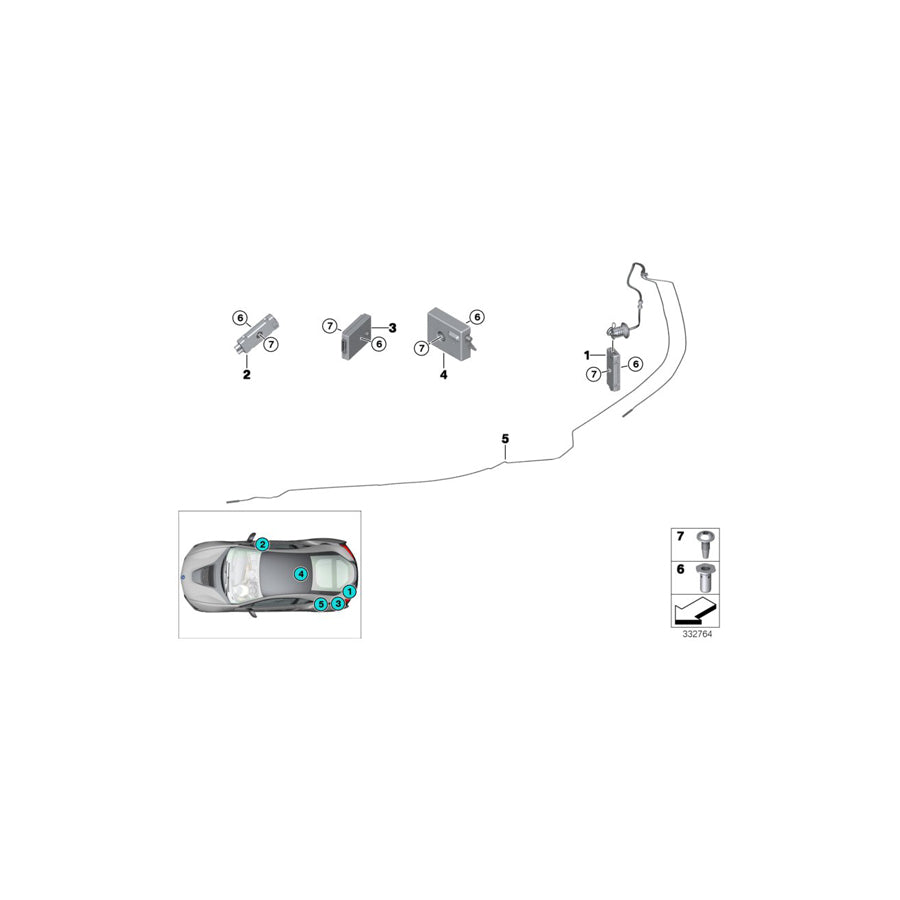 Genuine BMW 65209272868 I15 Antenna Amplifier Diversity (Inc. i8) | ML Performance US Car Parts