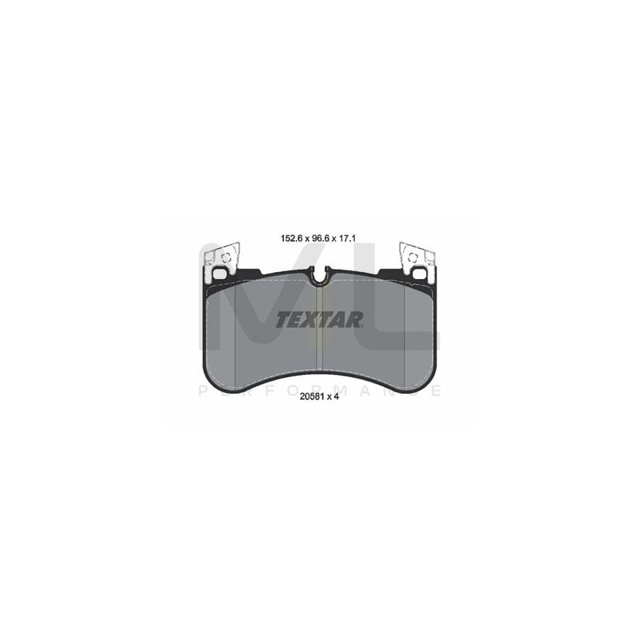TEXTAR 2058101 Brake pad set prepared for wear indicator | ML Performance Car Parts