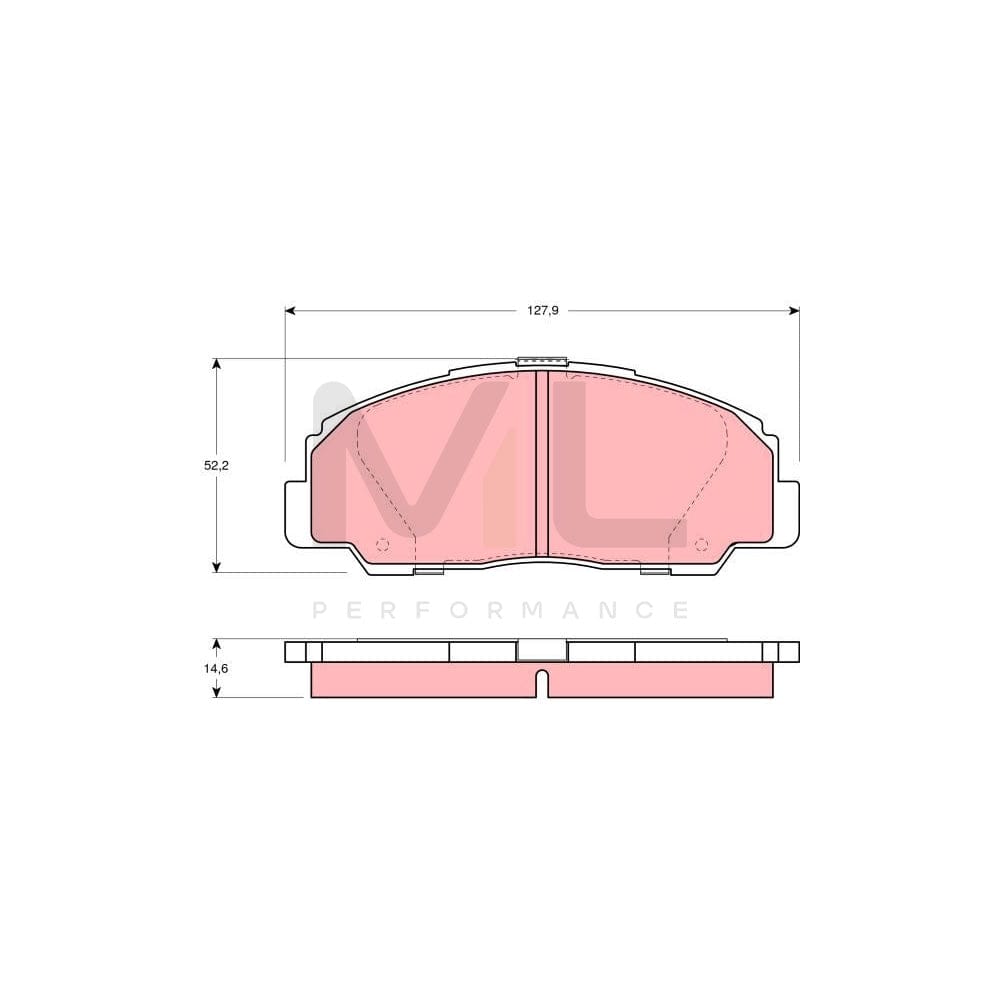 TRW Gdb1135 Brake Pad Set Not Prepared For Wear Indicator | ML Performance Car Parts