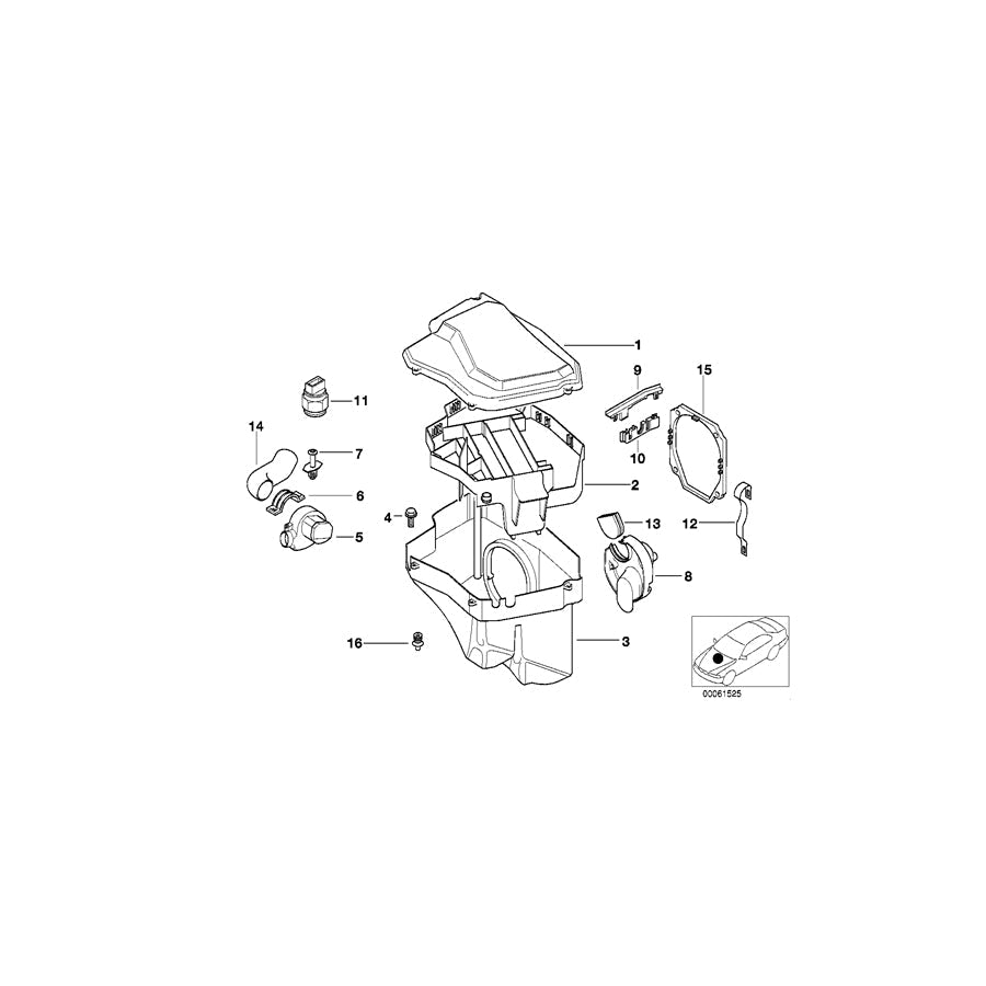 Genuine BMW 12901706388 E39 Bottom Part Without Blower (Inc. 525tds, 525td & 540iP) | ML Performance US Car Parts