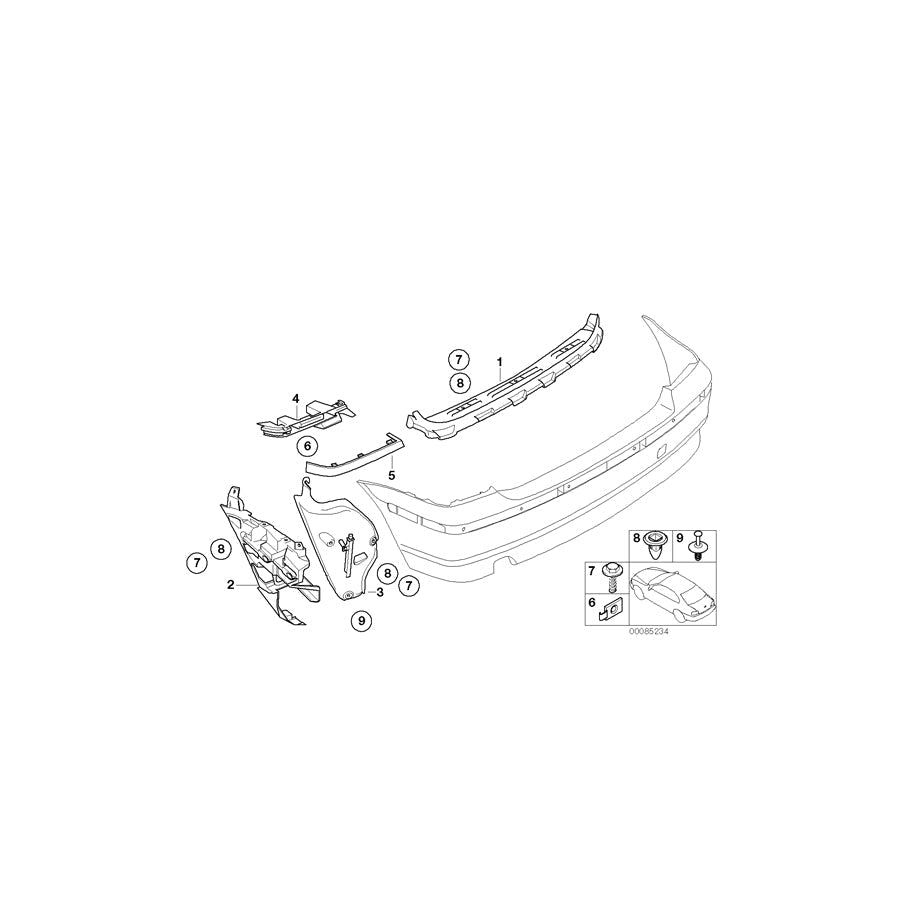 Genuine BMW 51127030271 E46 Fixing Clamp Left (Inc. 318ti, 325ti & 320td) | ML Performance US Car Parts
