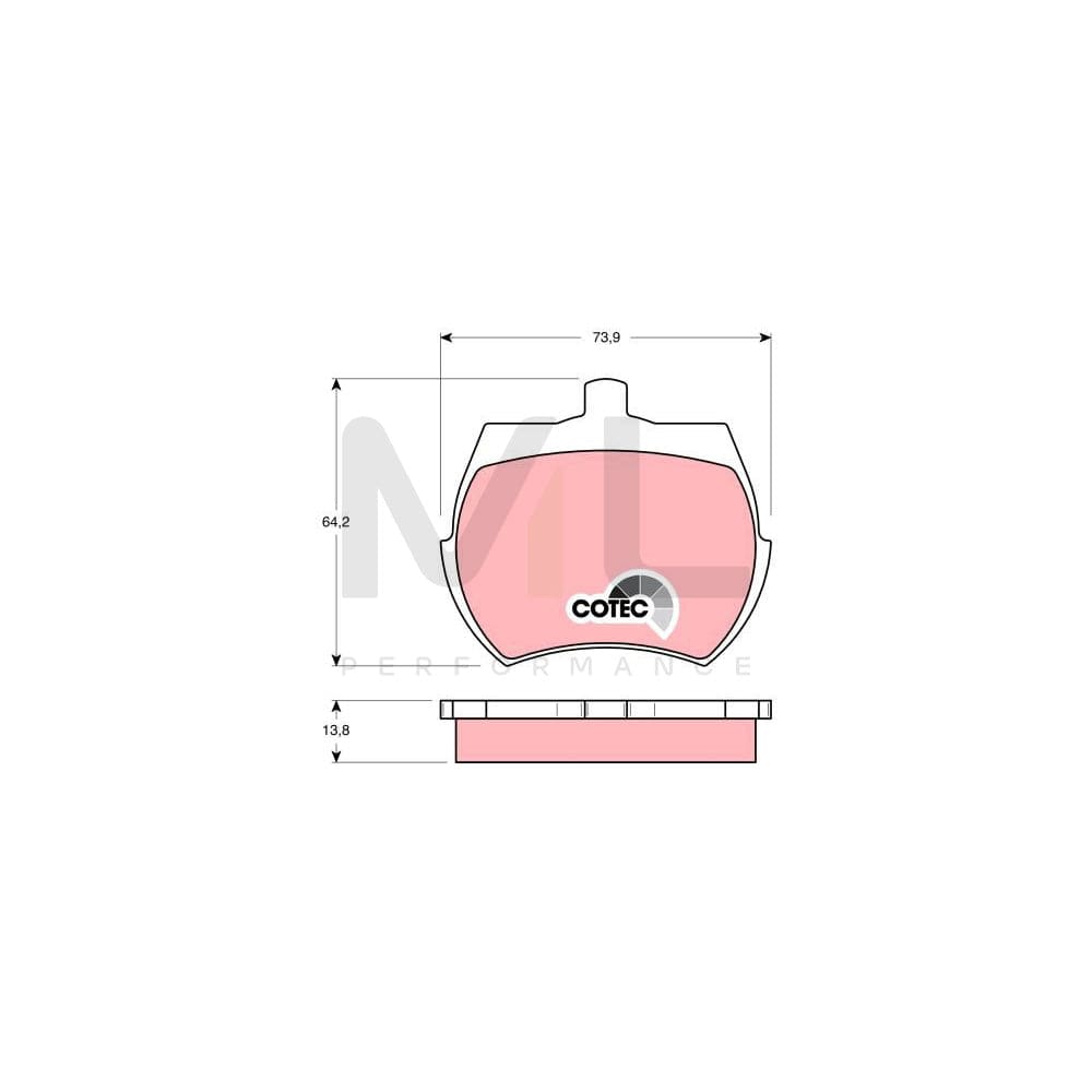 TRW Cotec Gdb332 Brake Pad Set Not Prepared For Wear Indicator | ML Performance Car Parts
