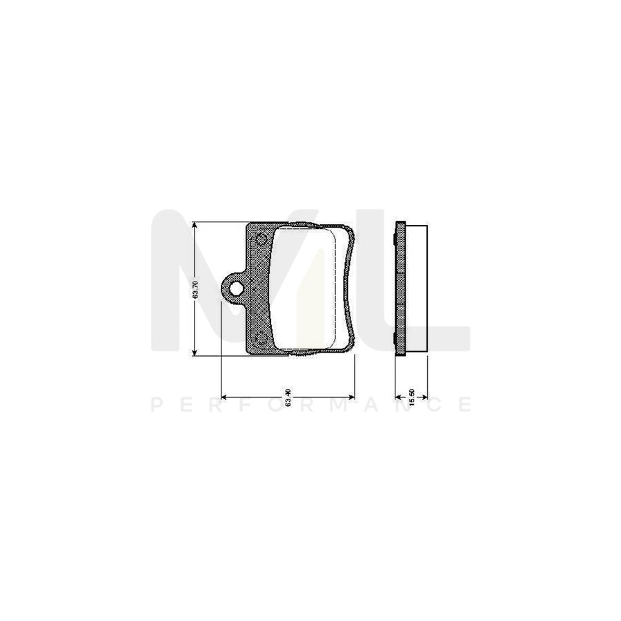 Bosch 0986Tb2309 Brake Pad Set Suitable For Mercedes-Benz C-Class Saloon (W202) Excl. Wear Warning Contact | ML Performance Car Parts
