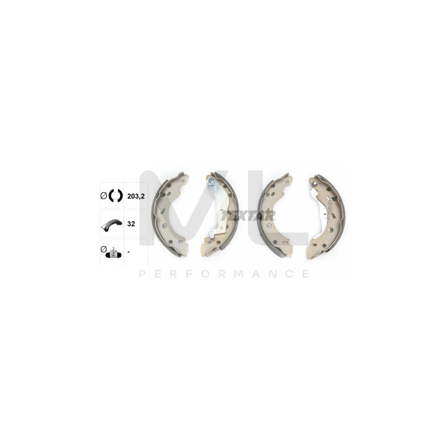 TEXTAR 91057400 Brake Shoe Set with handbrake lever | ML Performance Car Parts