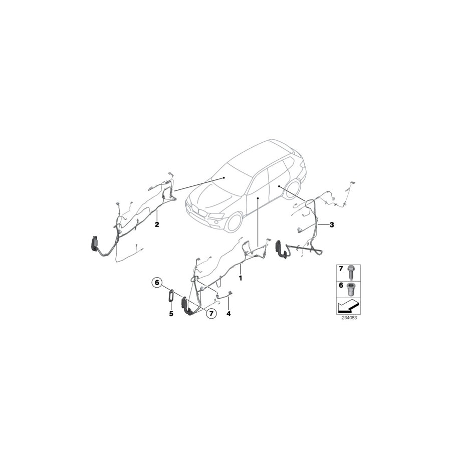 Genuine BMW 61129379827 F25 F26 Driver's Side Door Cable Harness (Inc. X4 20dX, X3 30dX & X3 28iX) | ML Performance US