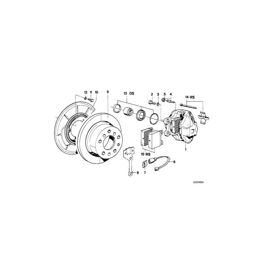 Genuine BMW 34211150559 E23 Set Mounting Parts (Inc. 733i, 745i & 728iS) | ML Performance US Car Parts