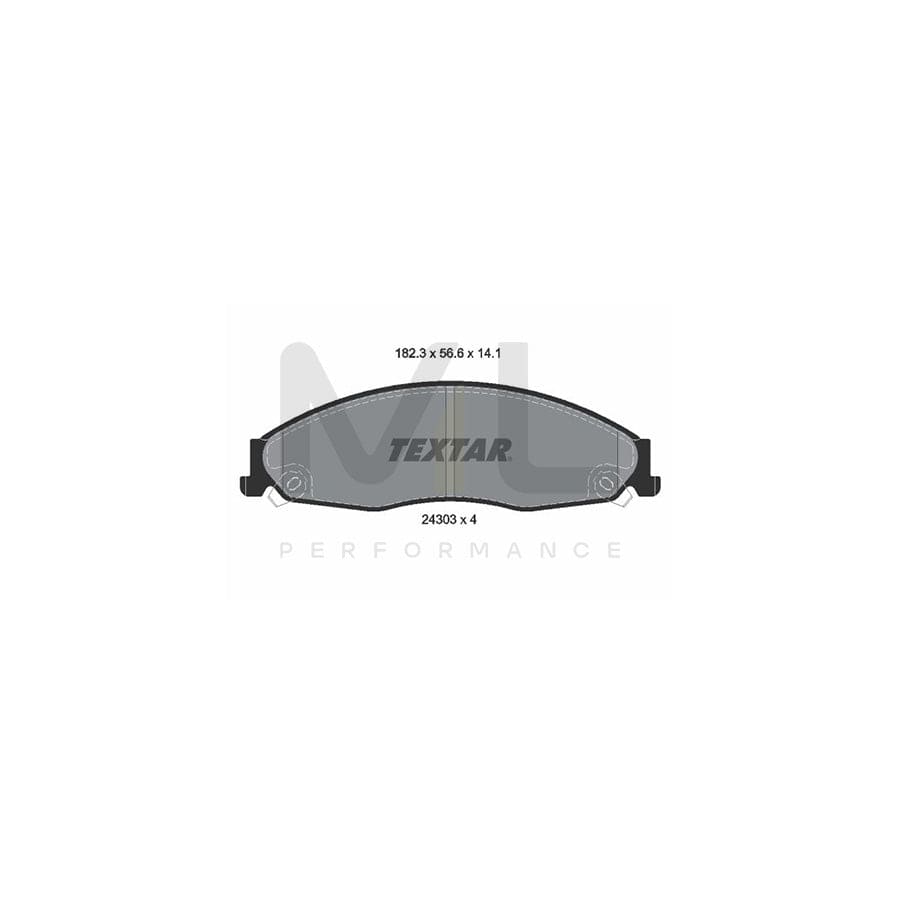 TEXTAR 2430301 Brake pad set not prepared for wear indicator | ML Performance Car Parts