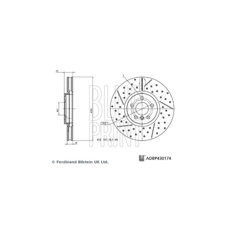 Blue Print Adbp430174 Brake Disc