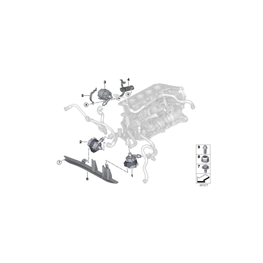 Genuine BMW 11518638239 F30 Auxiliary Water Pump (Inc. 330e) | ML Performance US Car Parts