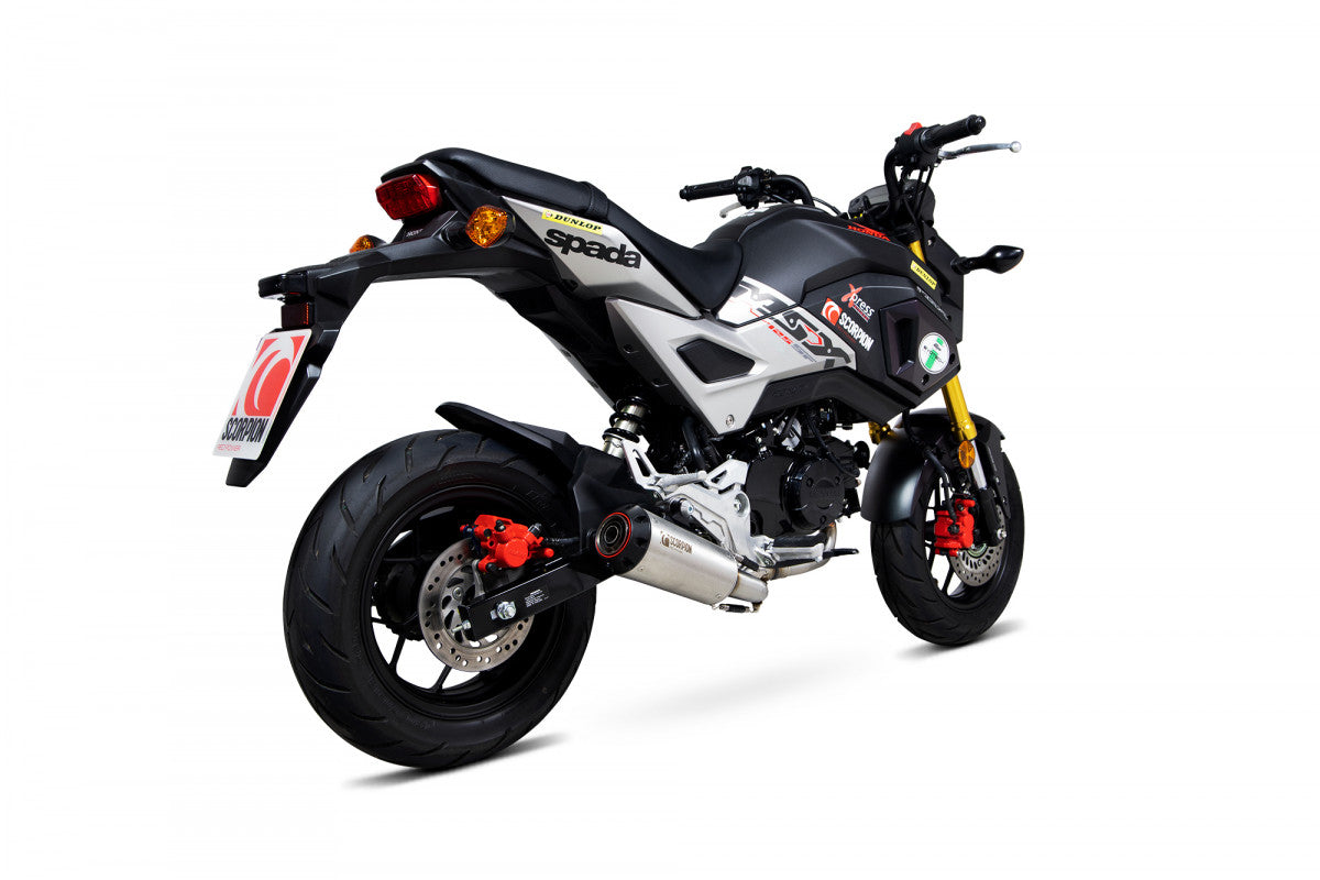 Scorpion PHA192SYSSEO Honda MSX 125 Red Power Full System - Brushed Stainless Steel Sleeve | ML Performance US US