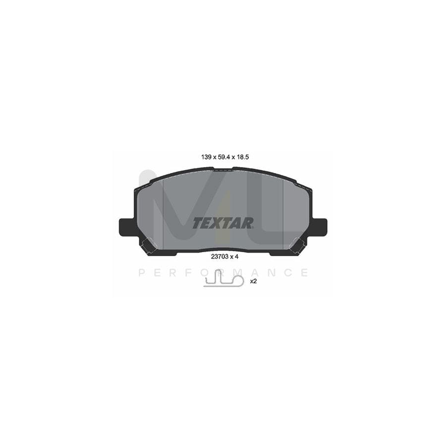 TEXTAR 2370301 Brake pad set incl. wear warning contact | ML Performance Car Parts