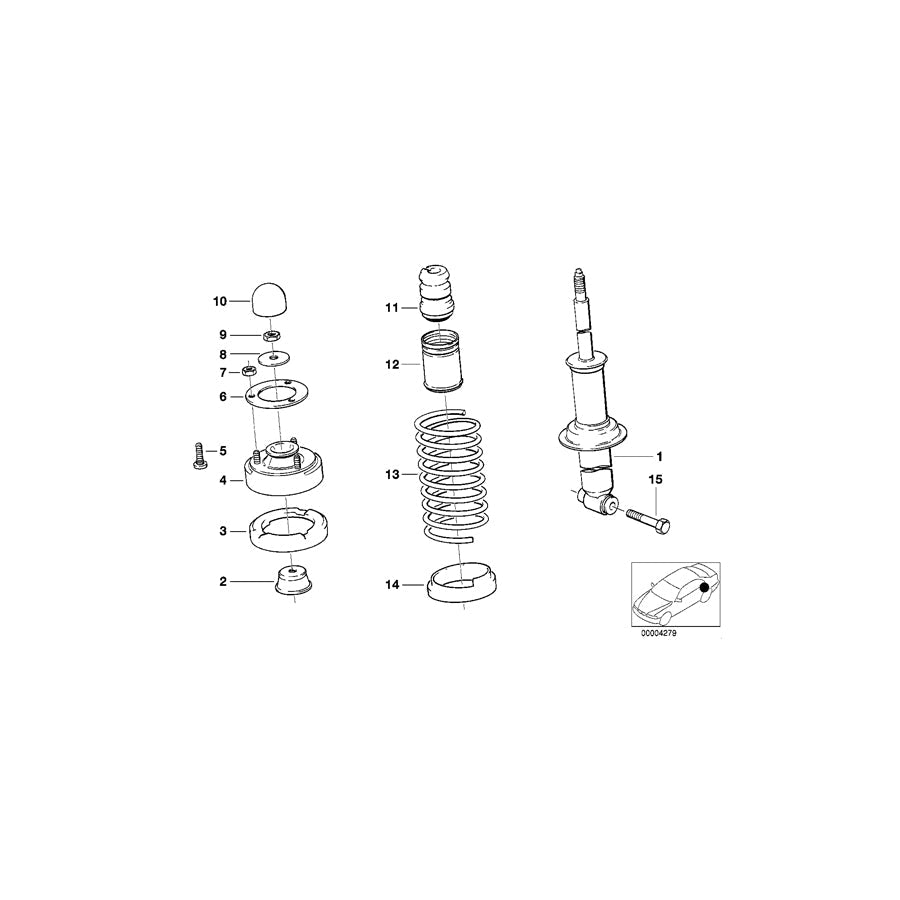Genuine BMW 33532226673 E34 Coil Spring (Inc. 524td, 525i & 535i) | ML Performance US Car Parts
