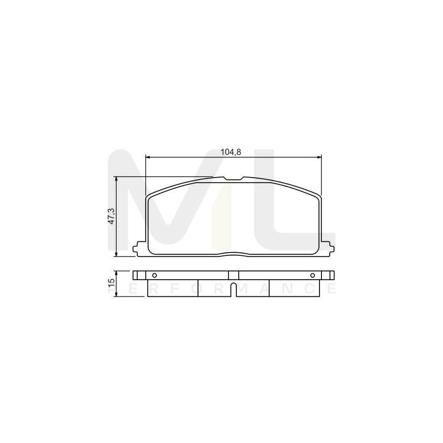 Bosch 0986495234 Brake Pad Set BP1532 | ML Performance Car Parts