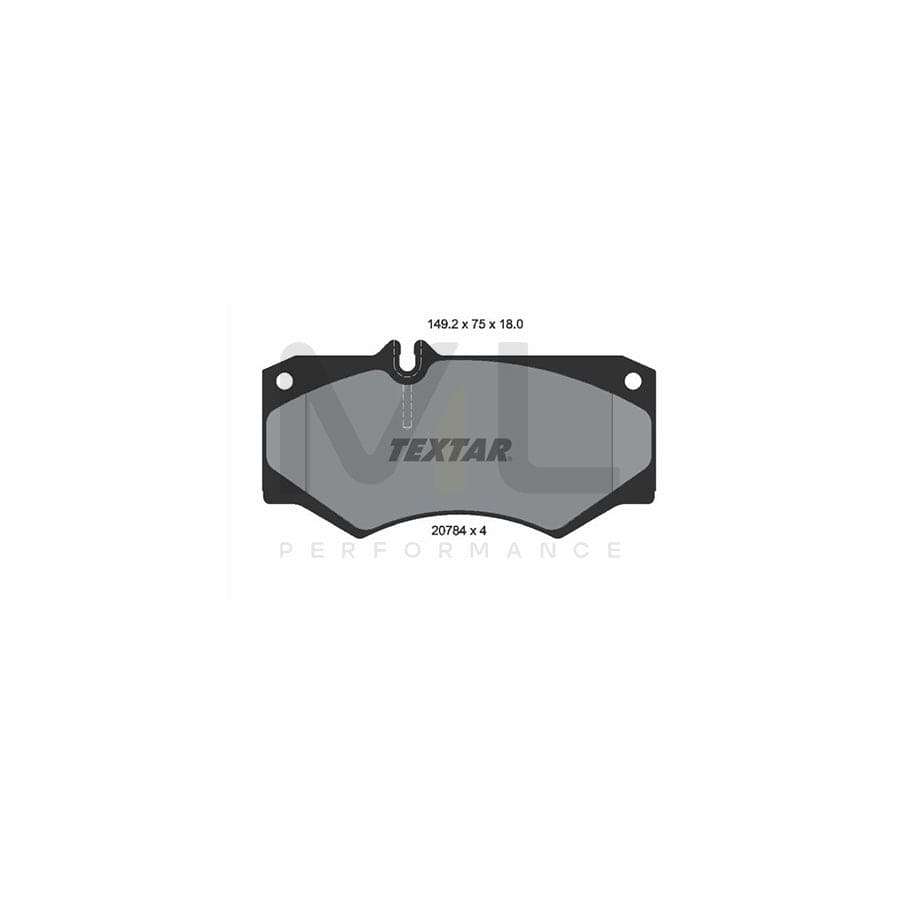 TEXTAR 2078401 Brake pad set prepared for wear indicator | ML Performance Car Parts