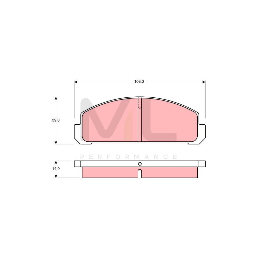 TRW Gdb178 Brake Pad Set For Mazda 323 Not Prepared For Wear Indicator | ML Performance Car Parts