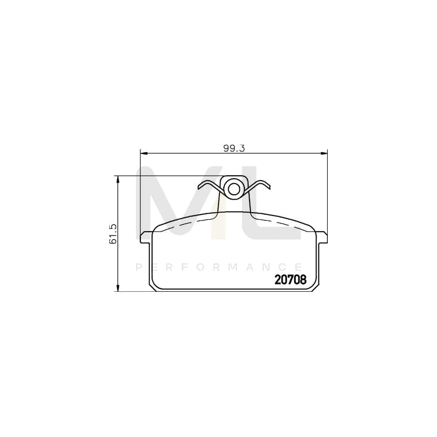 TEXTAR 2070801 Brake pad set not prepared for wear indicator, with brake caliper screws | ML Performance Car Parts