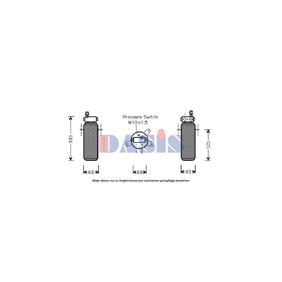 AKS Dasis 800084N Dryer, Air Conditioning for Renault Twingo