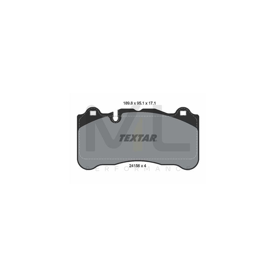 TEXTAR 2415601 Brake pad set prepared for wear indicator | ML Performance Car Parts