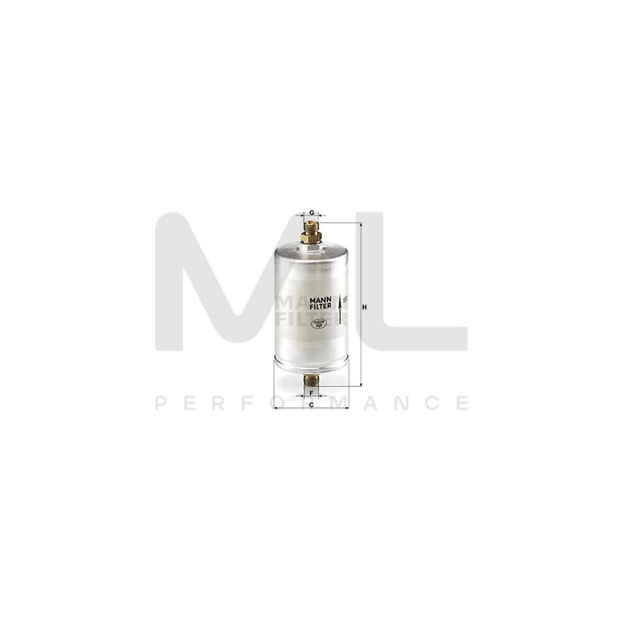 MANN-FILTER WK 726/3 Fuel filter for PORSCHE 968 Coupe In-Line Filter