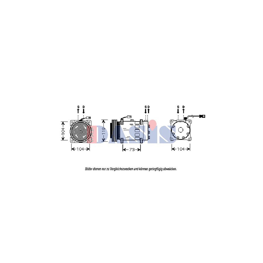 AKS Dasis 850475N Compressor, Air Conditioning
