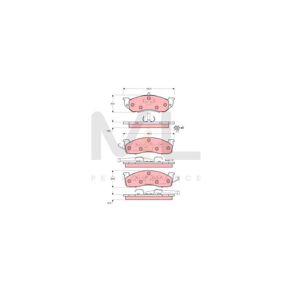 TRW Gdb4056 Brake Pad Set Not Prepared For Wear Indicator | ML Performance Car Parts