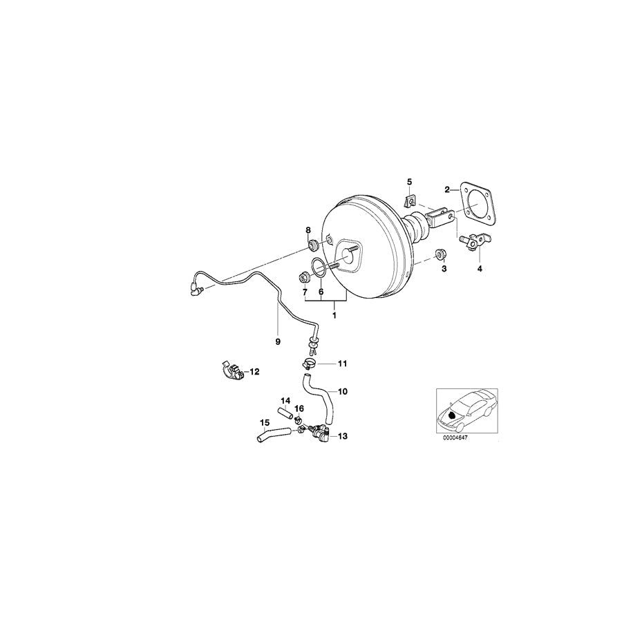 Genuine BMW 34331163984 E39 Vacuum Hose (Inc. 540iP, 540i & 535i) | ML Performance US Car Parts