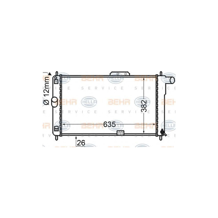 Hella 8MK 376 705-641 Engine Radiator For Daewoo Espero