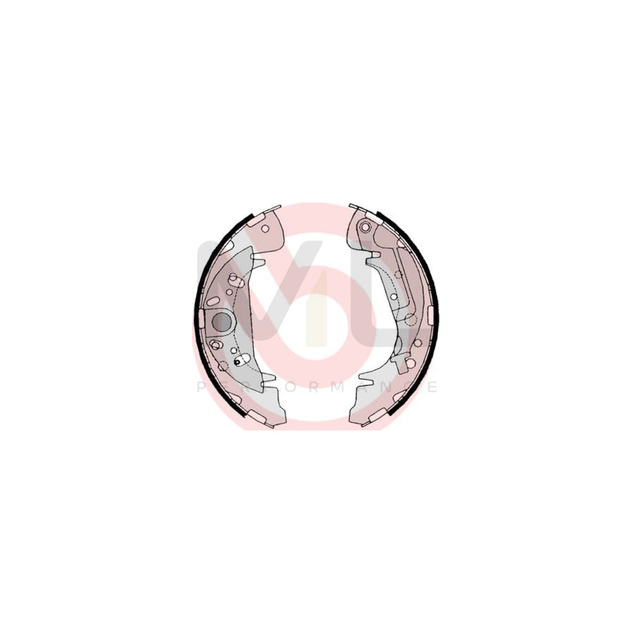 BREMBO S 11 504 Brake Shoe Set with handbrake lever | ML Performance Car Parts