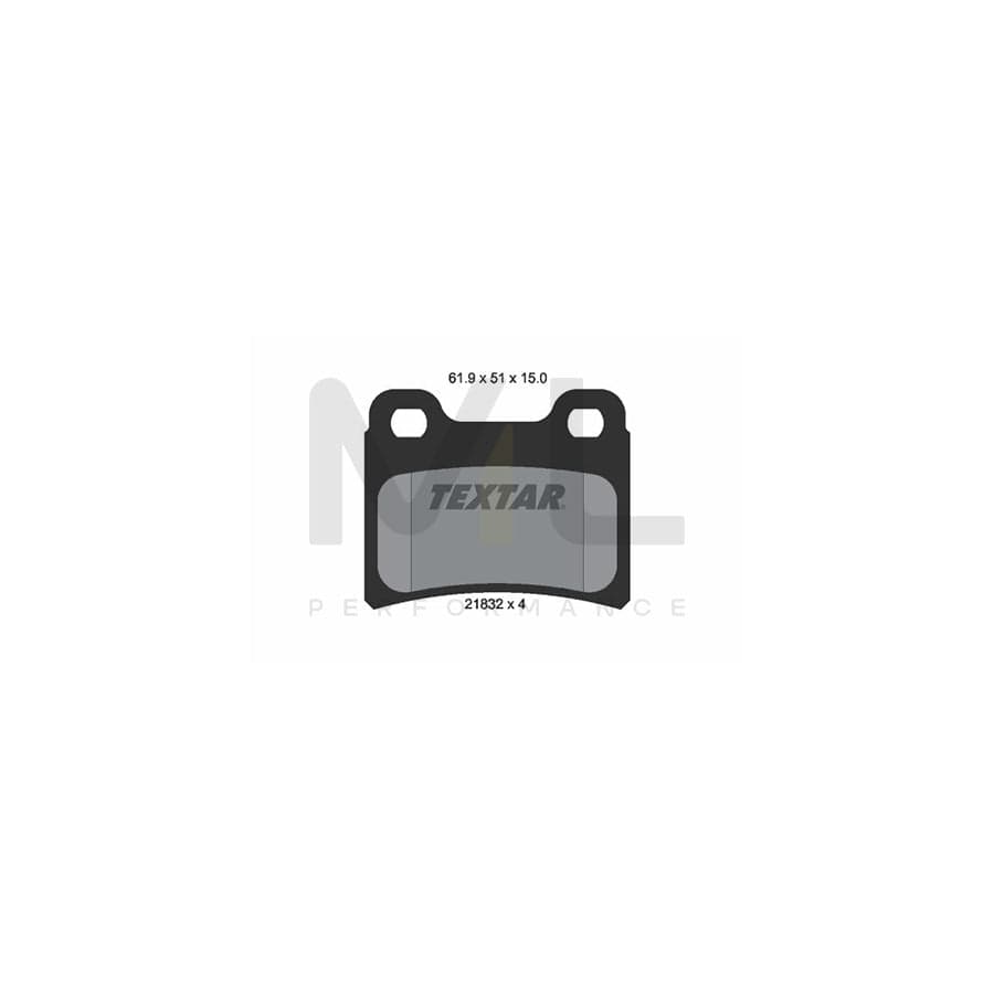 TEXTAR 2183201 Brake pad set not prepared for wear indicator | ML Performance Car Parts