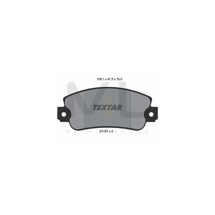 TEXTAR 2113102 Brake pad set not prepared for wear indicator | ML Performance Car Parts