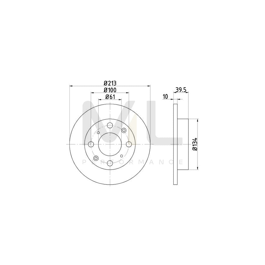 TEXTAR 92046600 Brake Disc Solid, without wheel hub, without wheel studs | ML Performance Car Parts