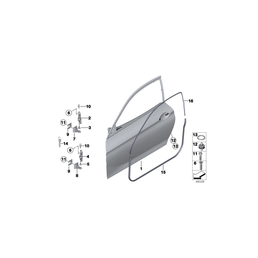 Genuine BMW 41508424261 Upper Bush FOR DOOR HINGE (Inc. M6 GT3) | ML Performance US Car Parts