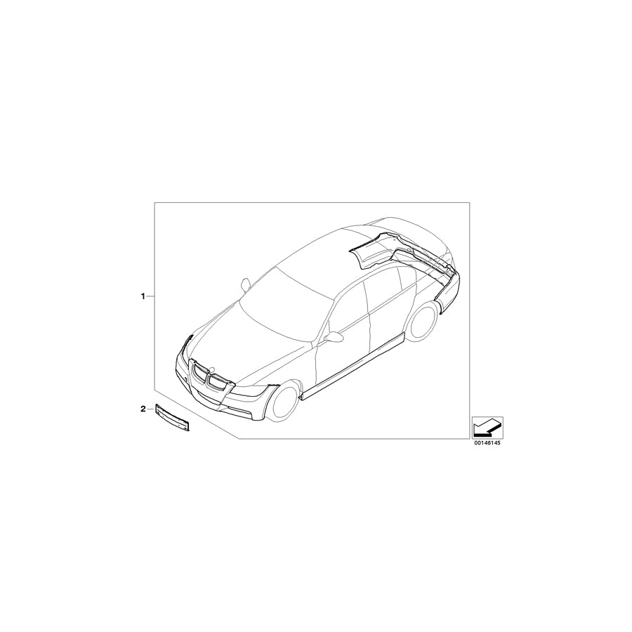 Genuine BMW 51718044639 E90 E91 Cover, Bottom Left -M- (Inc. 335i, 335xi & 335d) | ML Performance US Car Parts