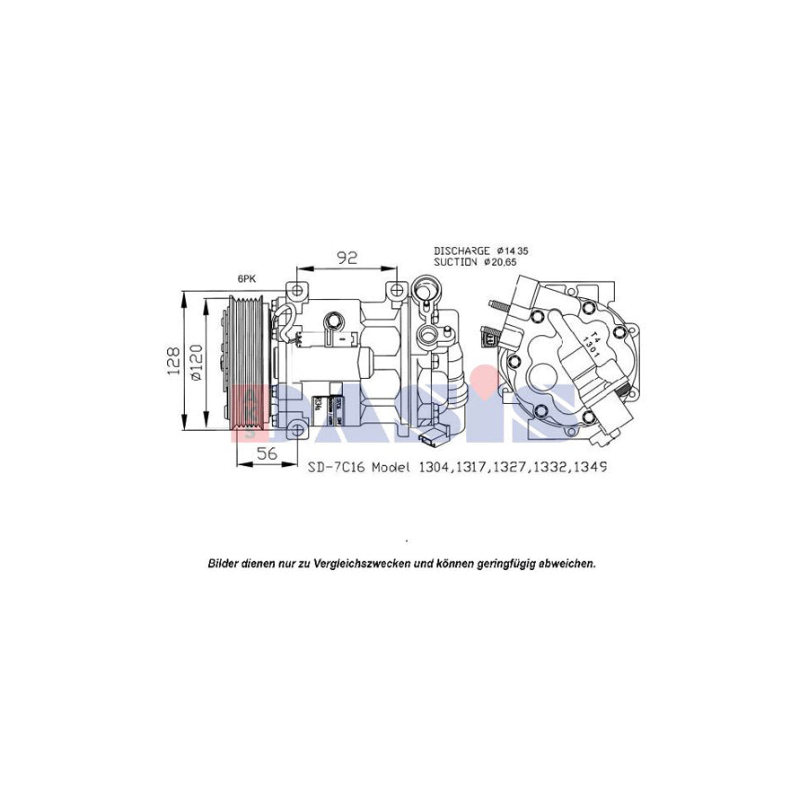 AKS Dasis 850477N Compressor, Air Conditioning