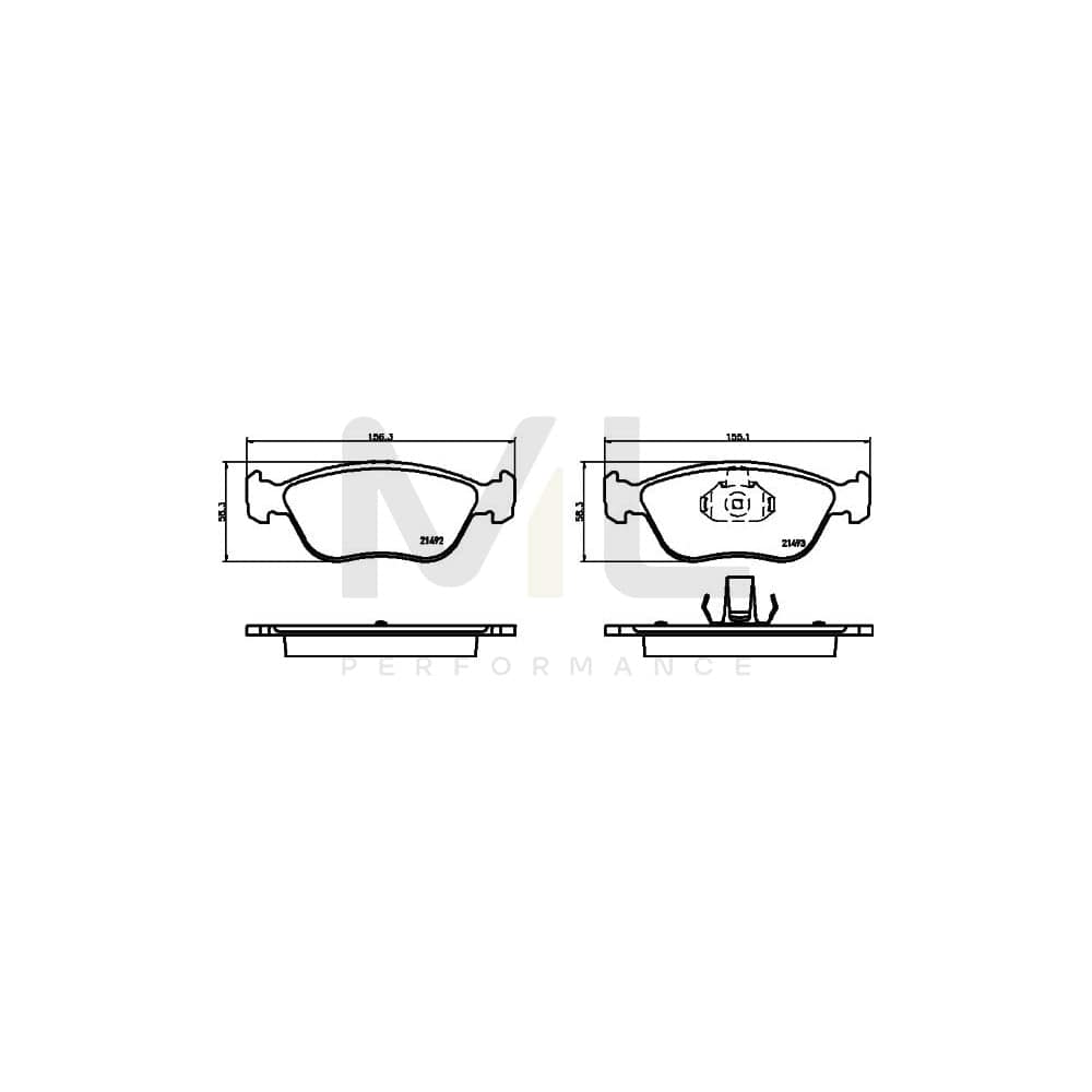 Hella 8DB 355 032-971 Brake Pad Set Not Prepared For Wear Indicator