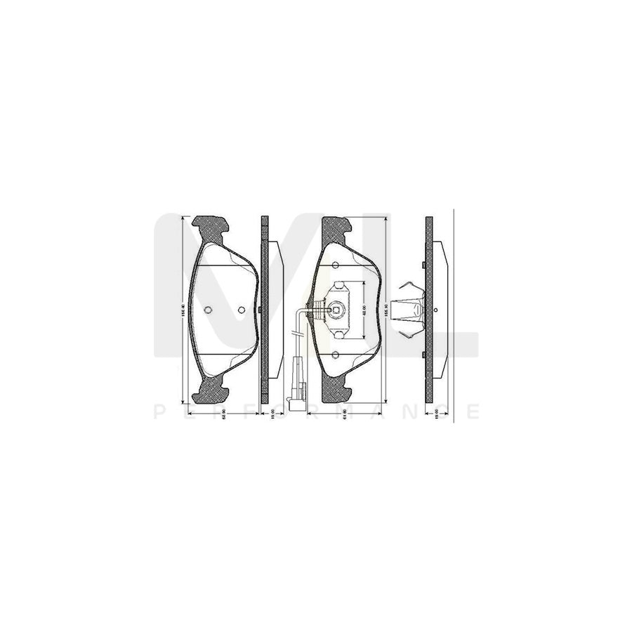 Bosch 0986Tb2286 Brake Pad Set Incl. Wear Warning Contact, With Accessories | ML Performance Car Parts