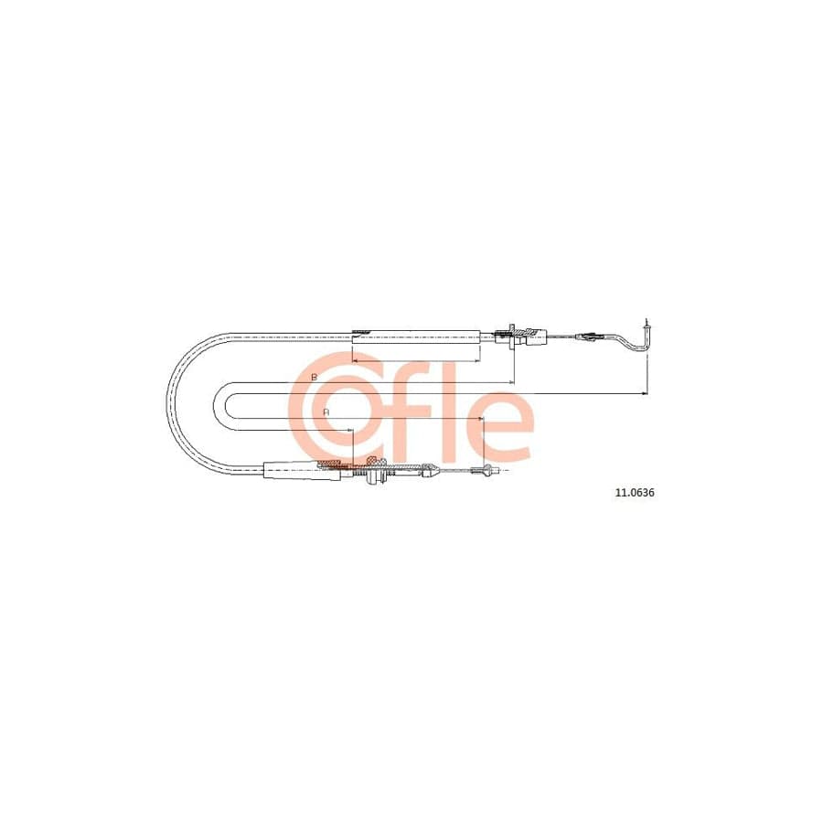COFLE 11.0636 Throttle Cable for VW TRANSPORTER