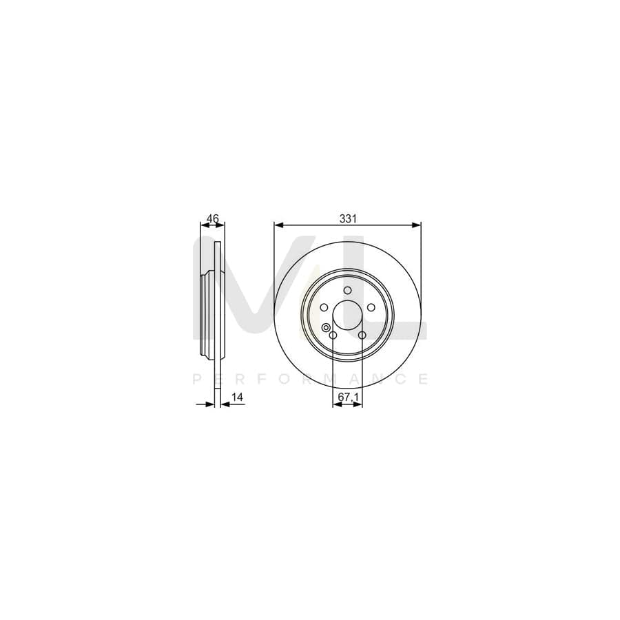 BOSCH 0 986 479 S12 Brake Disc Solid, Oiled | ML Performance Car Parts